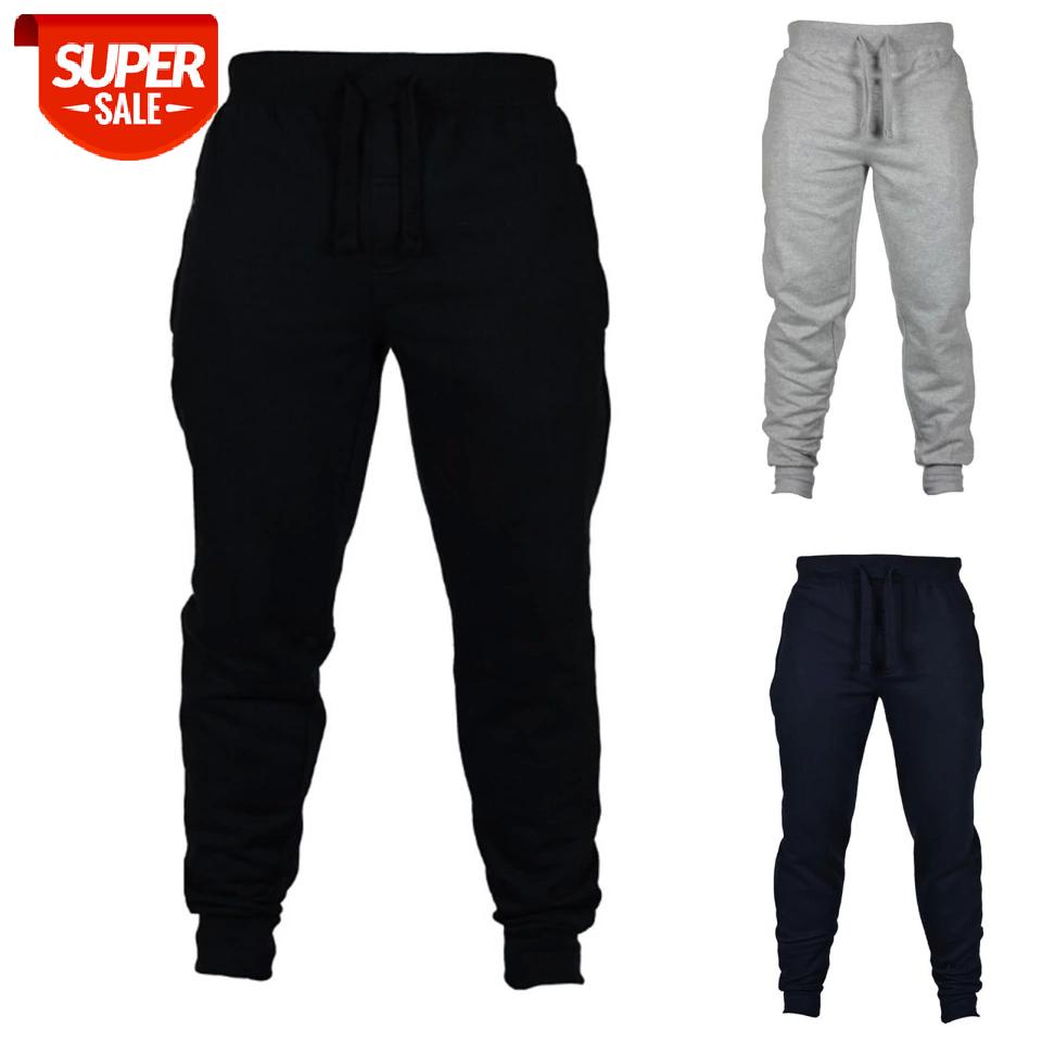 

Men Joggers Solid Color Drawstring Plush Thick Warm Pants Sweatpants Trousers #Up5v, Black