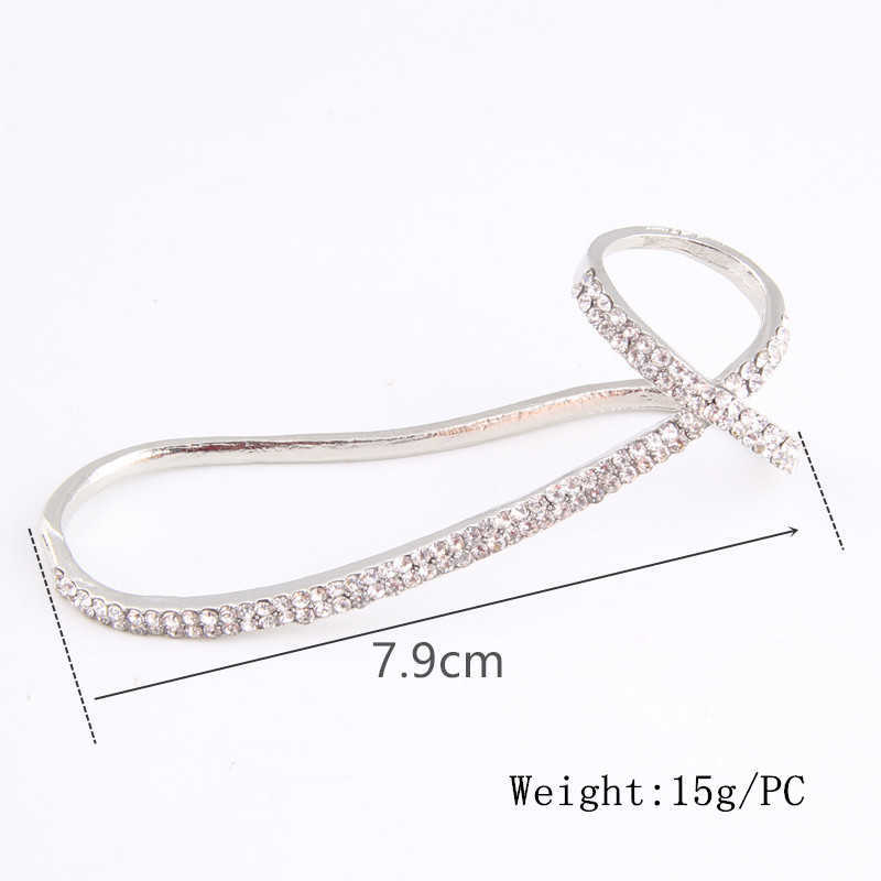 

Ae-canfly Fashion Hand Bracelets Bangles for Women Rhinestone Snowflake Cross Palm Bracelet Cuff 2k2034 Q0719
