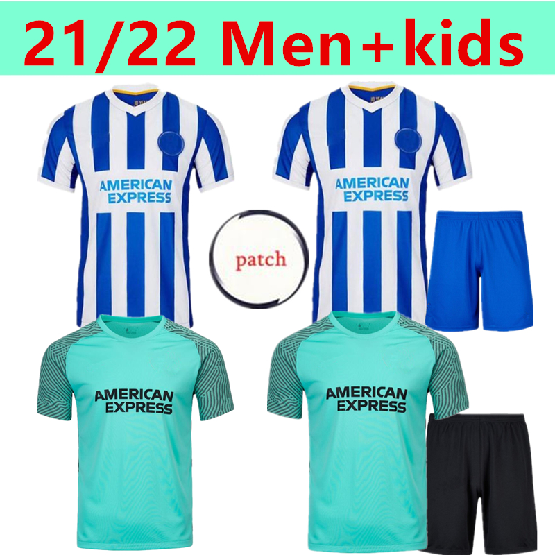 

21 22 Hove Albion 2021 soccer jerseys home Maupay LALLANA Dunk football shirtCONNOLLY Trossard men+kids Jersey uniforms, 21/22 home adult