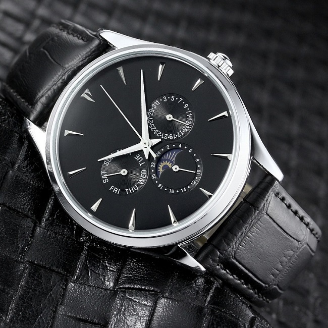 

high quality Luxury Watches Six stitches All dials working Fashion Quartz Wristwatch designer watches LONGI brand new leather strap montre