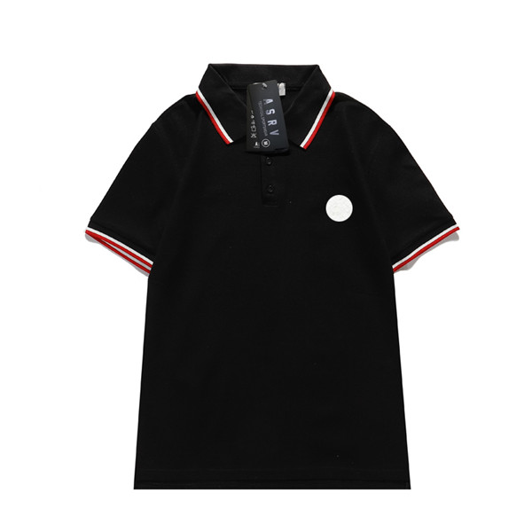 

polo Designer Shirts summer designer luxury tshirt mens polo classic style red white pachwork neck t-shirt casual turn-down collar tee shirt