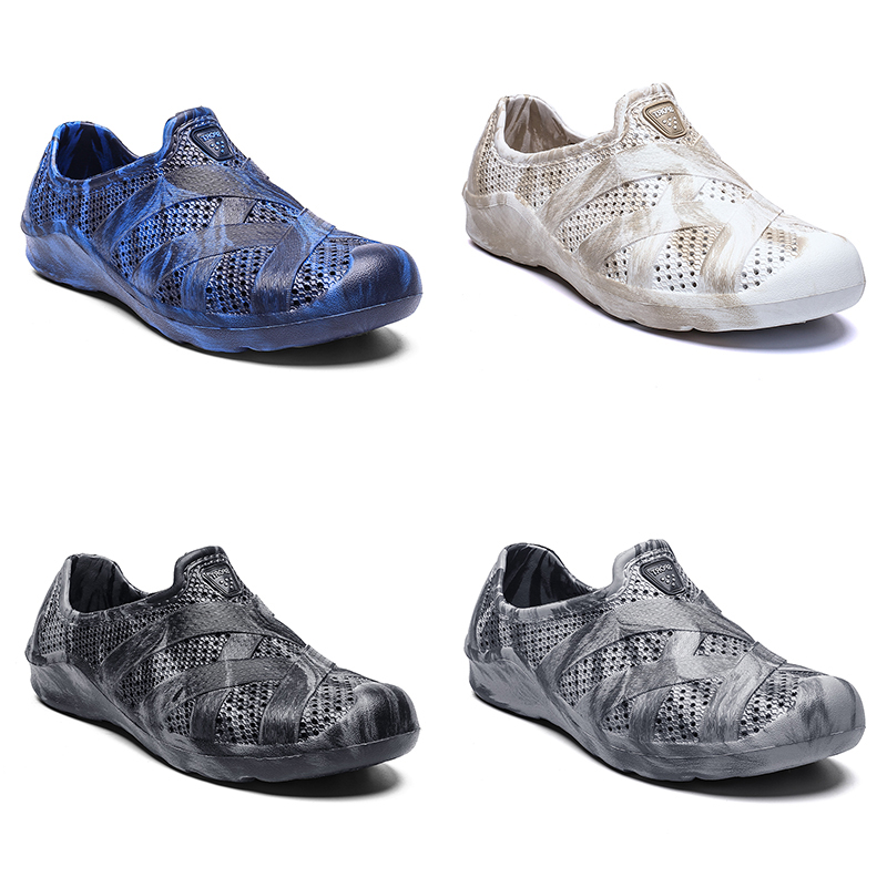 

men water shoes summer beach shoe classic blue beige white home outdoor soft work sneaker mens breathable sports trainer
