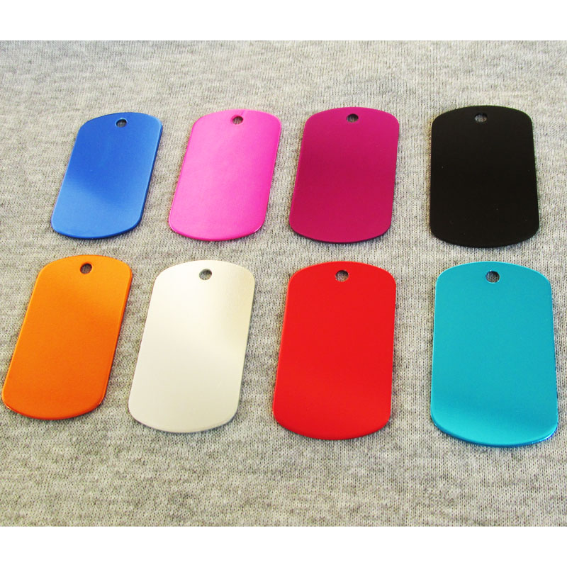 

100pcs Blank Military Dog ID Tags, Aluminum alloy Army Dog tags mixed colors and factory Wholesale