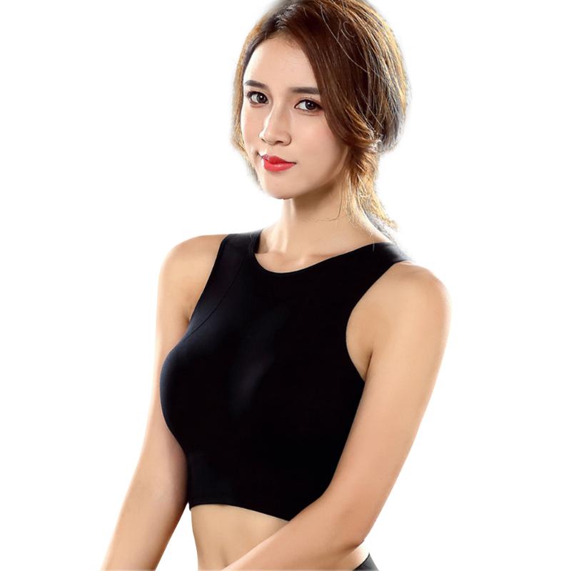 

Women Yoga Vest High Impact Full Coverage Sexy Breathable Workout Fashion Fitness Removable Pad Running Sports Bra Back Mesh Gym, Black
