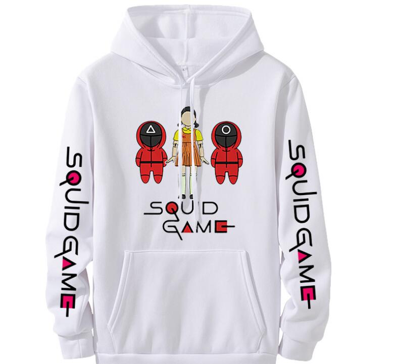 

2021 Squid Game Children Hoodies Little Red Kid Print Hoodie Boy/girl Oversized Sweatshirts Casual Tracksuit Pulloverblouse