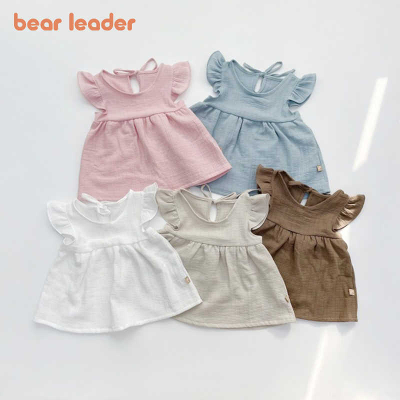 

Bear Leader born Baby Solid Casual Clothing Sets Summer Toddler Cute Ruffles Top And Shorts Outfits Boys Girl Clothes Suits 210708, Ah2900brown