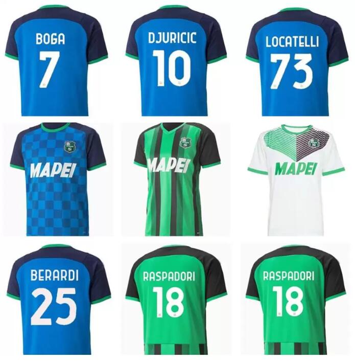 

2021 2022 Sassuolo Calcio Soccer Jerseys 21/22 BOGA Caputo Berardi Djuricic Raspadori Defrel Third Home Müldür PRINCE Football Shirt SERNICOLA Away uniform tops, Home1