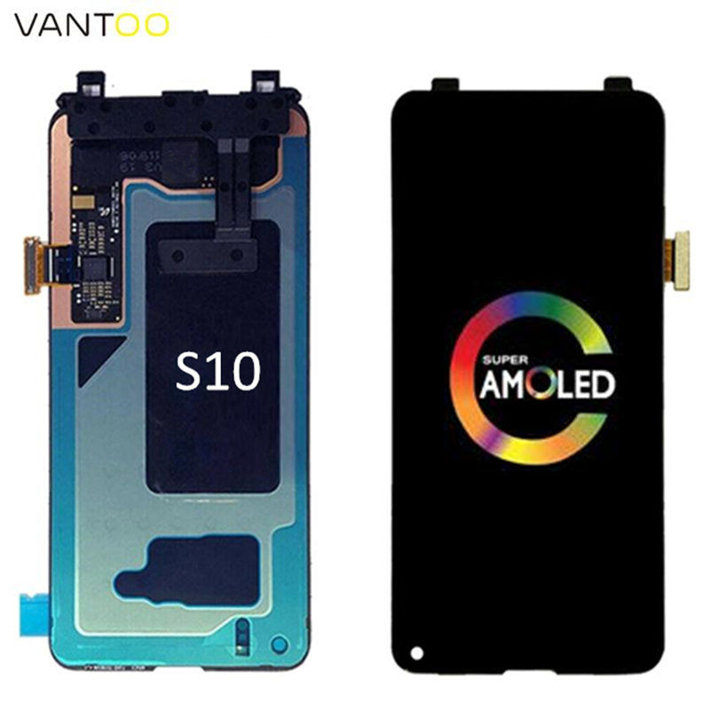

OEM Original Super AMOLED LCD Screen Panels for Samsung Galaxy S10 Display Touch Digitizer Assembly Replacement G973 G9730 G973F G973U G973N 6.1" Black