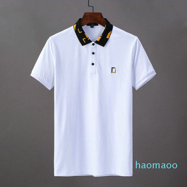 

Mens Designers Polo Shirts Casual Stylist Clothes Short Sleeve Fashion Men Summer T Shirt Size -3XL#HSC22, White