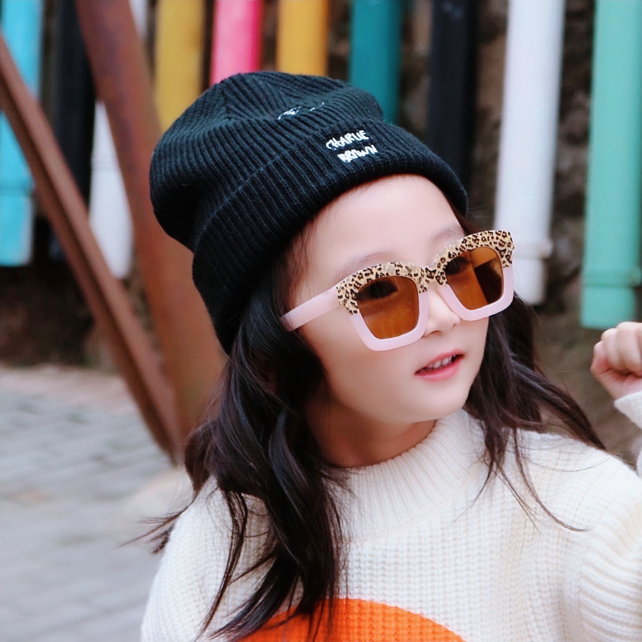 

Fashions Korean INS kids girls sunglasses leopard print ultraviolet-proof sunblocks boys glasses