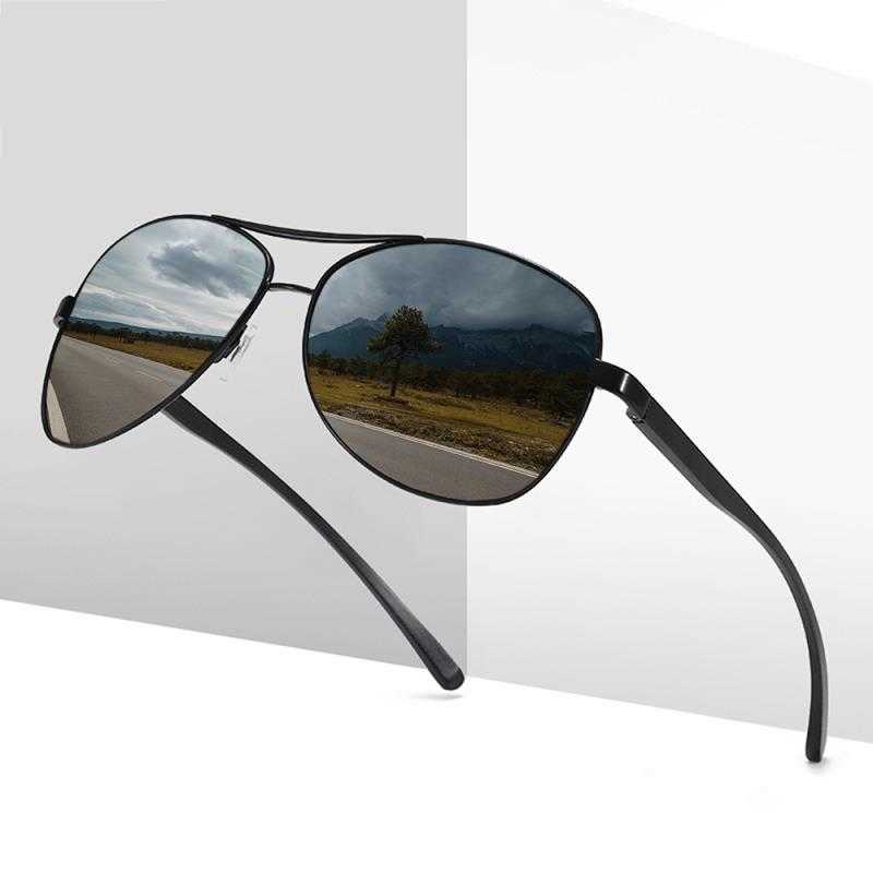 

2021 Metal Frame Quality Oversized Spring Leg Alloy Men Sunglasses Polarized Brand Designer Pilot Male Sun Glasses Driving Oculos