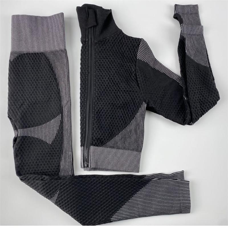

Leggings Jackets Workout Sports Suits Women Yoga Set Running Sportswear Indoor Gym Active Wear Training Separate Set For Fitness