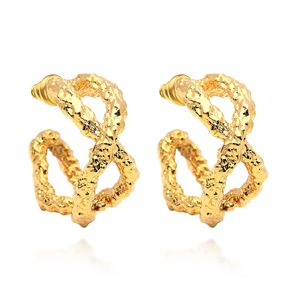 

VAROLE Circle Drop Earrings For Women Simple Intersecting Line Dangle Earings Fashion Jewelry Boucle D'oreille Femme