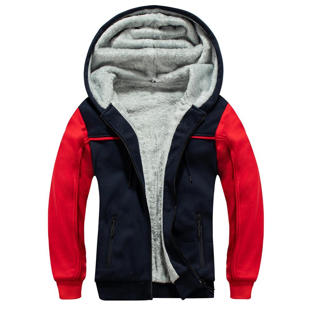 

2021 New Winter Jackets Fleece Warm Hood Thick Parka Veet Windproof Coats Cardigan Sweatshirts Hoodies Zipper Men Hoodie Jacket 7mw3, Blue