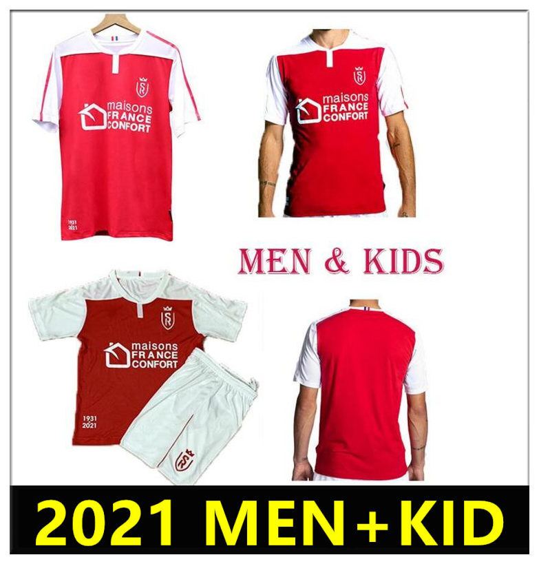 

MEN KID 2021 Stade Reims soccer jerseys DISASI CAFARO KONAN DIA FOKET CHAVALERIN ZENELI MBUKU TOURE football shirts, Black;yellow
