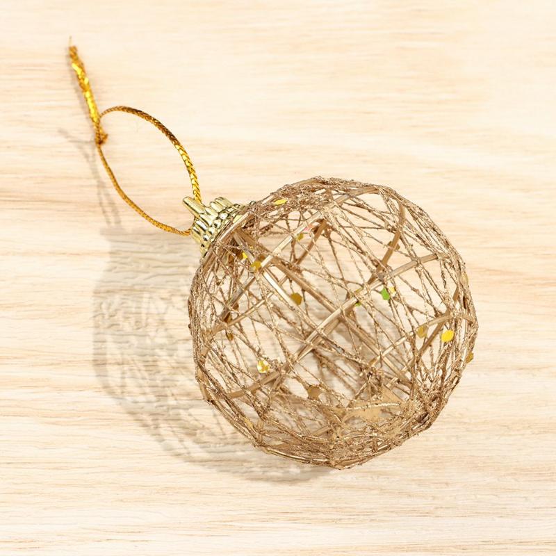 

Christmas Decorations Hanging Ornament Year Wedding Decor Ball Christma Tree Pendants Naviidad Gold Hollow
