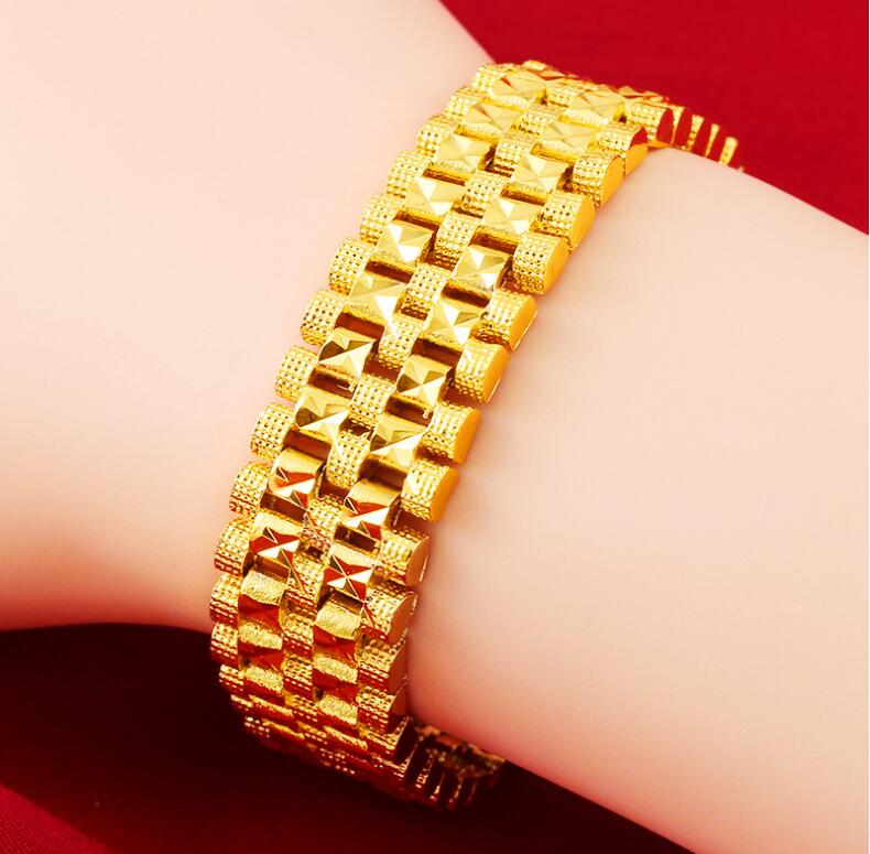 

24K Men's Titanium Gold Bracelets for men Men's Bracelet tennis bracelet