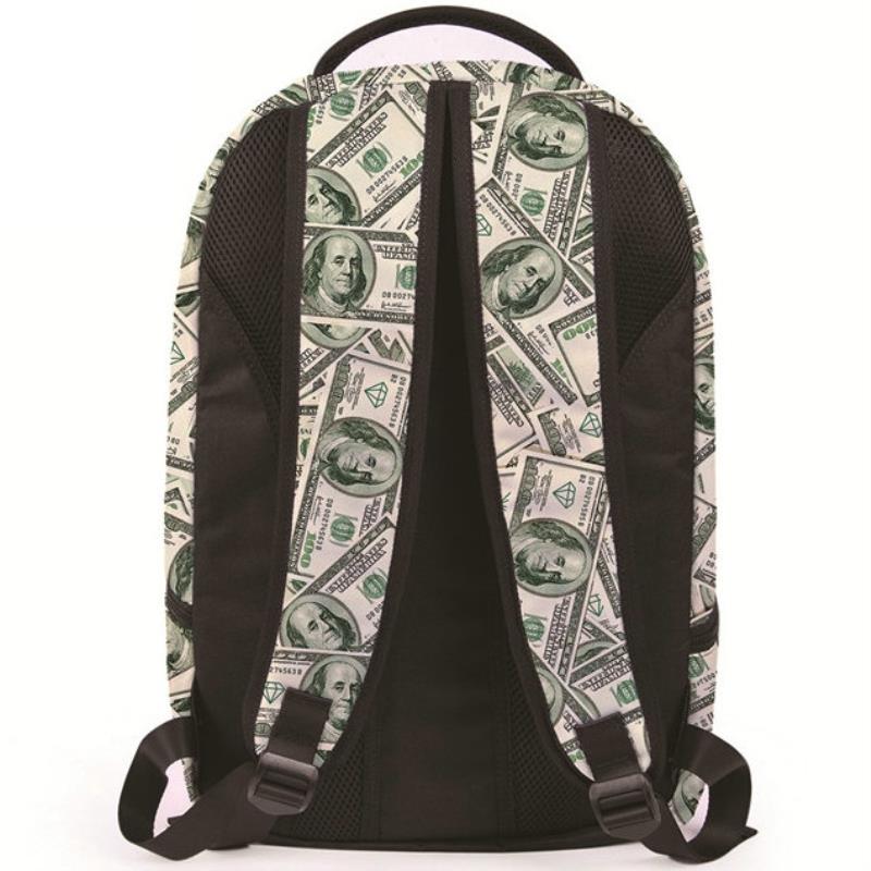 

100 Picture Backpack School Scrawl Sport Pack Bag Outdoor Schoolbag Casual Tpgcd Dollar Rucksack Daypack Day Money Dualr, Red;black