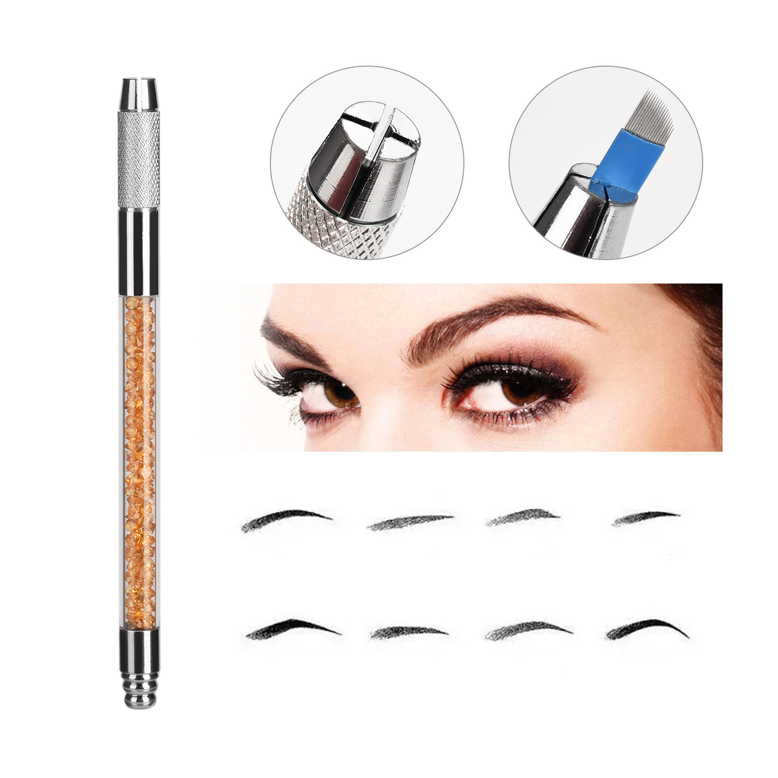 

Professional 3D Eyebrow Manual Pens Tattoo Microblading Pen Machines For Eye Brow Embroidery Semi Permanent Makeup Accessory