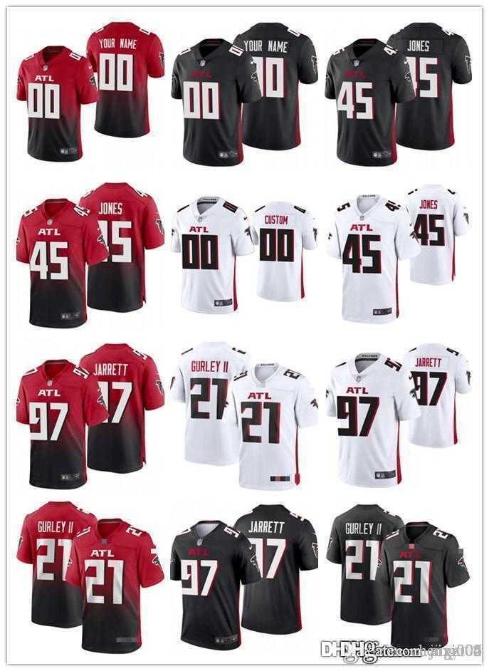 

Men Women Youth AtlantaFalcons45 Deion Jones 97 Grady Jarrett 11 Julio Jones 21 Todd Gurley II custom Black Football Jersey, Colour
