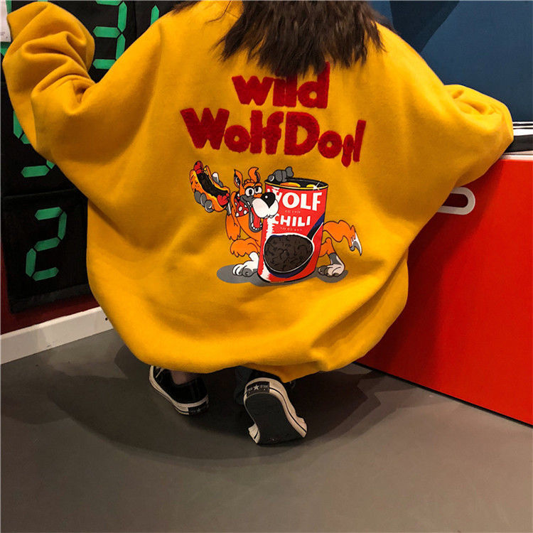 

2021 New Harajuku Oversized Anime Hoodies O-neck Sweatshirt Winter Plus Veet Style Women Tops Long Sleeve Clothes Wc2a