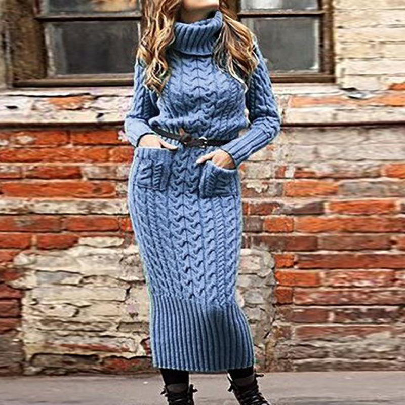

2021 New for Women Winter Long Sleeve Sweater Knitted Slim Elastic Turtleneck Sexy Solid Color Lady Knit Es Tdni, 01