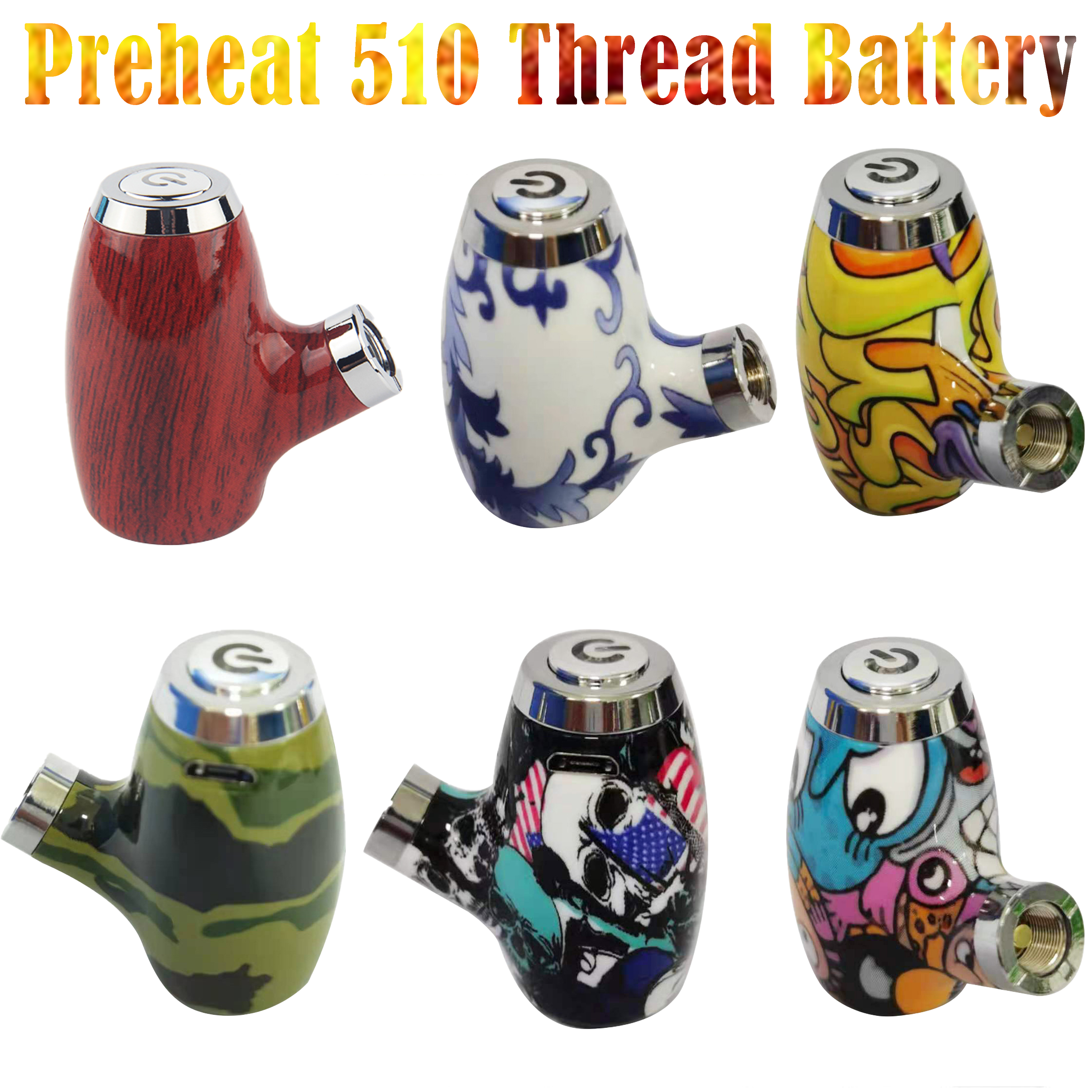 

Beleaf 510 Thread Battery E Pipe Preheat VV Vape Mods 900mAh Electronic Cigarettes For TH205 Delta8 Cartridges
