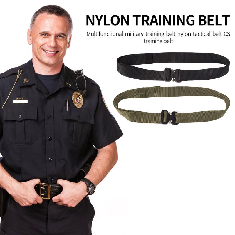 

Multi-functional Outdoor Sport Training Hunting Waist Belt Practical Convenient Nylon Molle Combat Buckle Waistband, Army green
