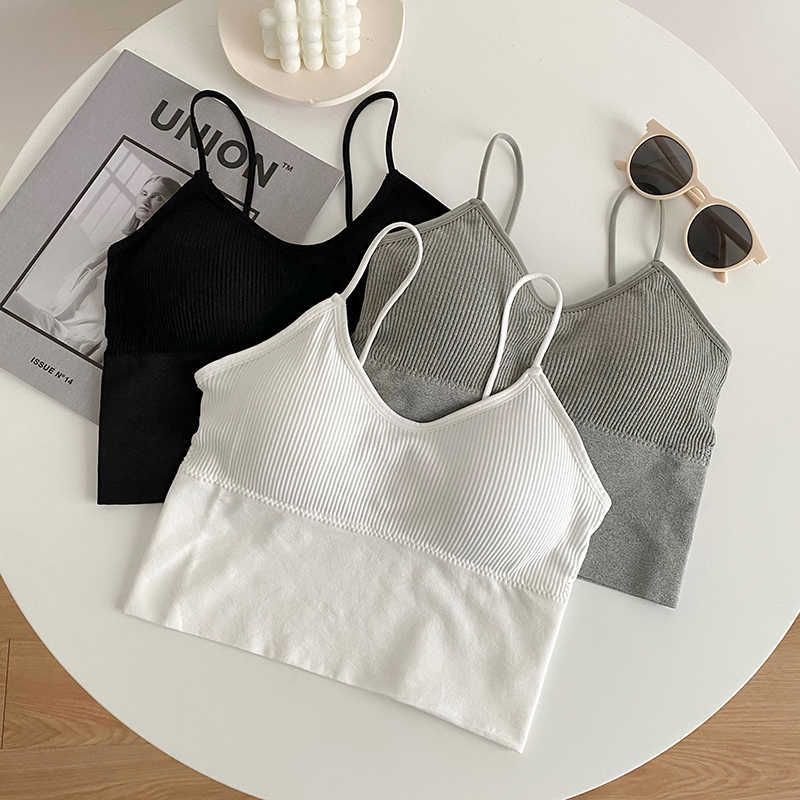 

Summer Fashion Women Sleeveless Tops Casual Solid Simple Style Y2K Crop Tops Female Sexy Tanks Camis Black White Gray 210604
