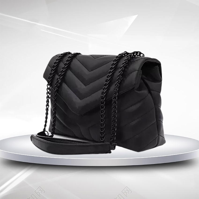

2022 lady shoulder Cross Body bag luxury handbags brand LOULOU Y-shaped Quilting leather women black metal Chain clamshell messenger Designers bags wholesale, Silver