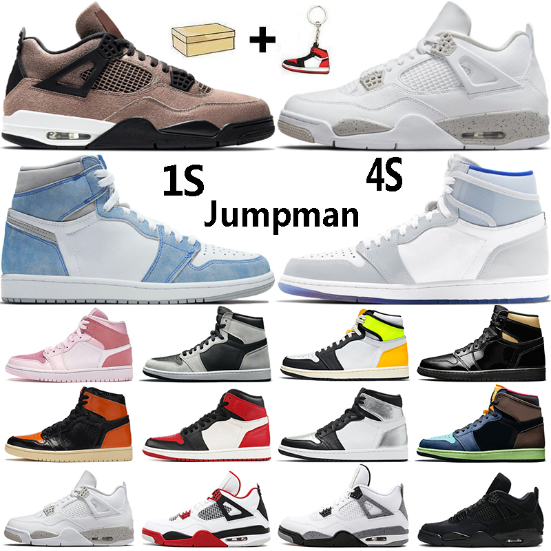 

Hyper Royal 1s mens basketball shoes jumpman 1 University Blue Taupe Haze 4s Fire Red Cat womens trainers sports sneakers with box, Item #1