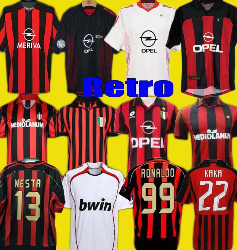 

Retro AC MILAN Gullit SOCCER JERSEY Van Basten KAKA Inzaghi football shirt, Gold
