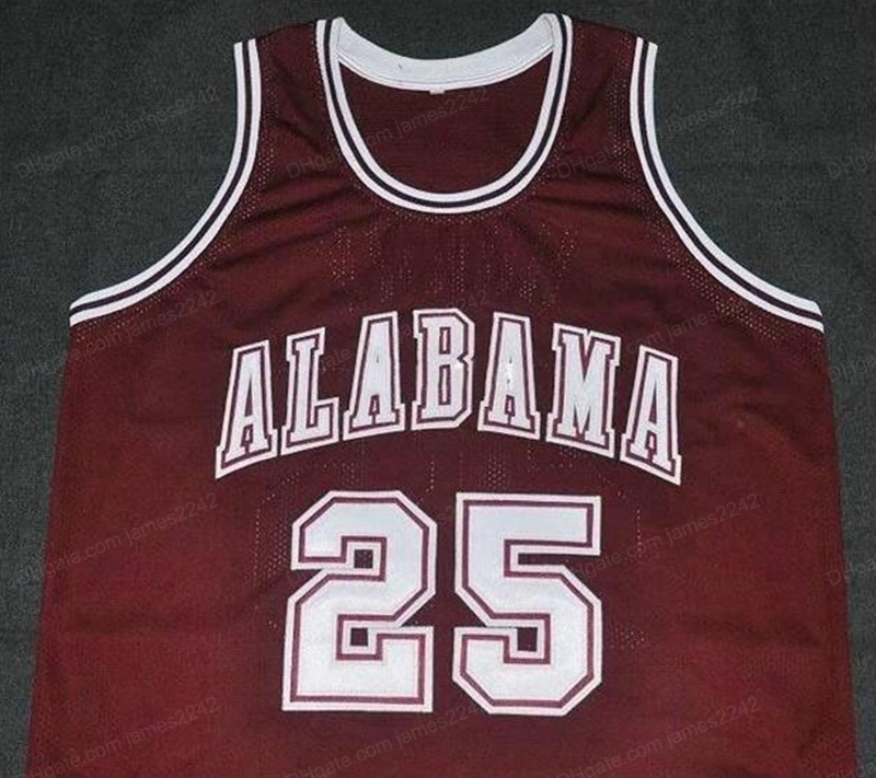 

Custom Retro #25 ROBERT HORRY College Basketball Jersey Men's Stitched Wine Red Any Size 2XS-5XL Name And Number