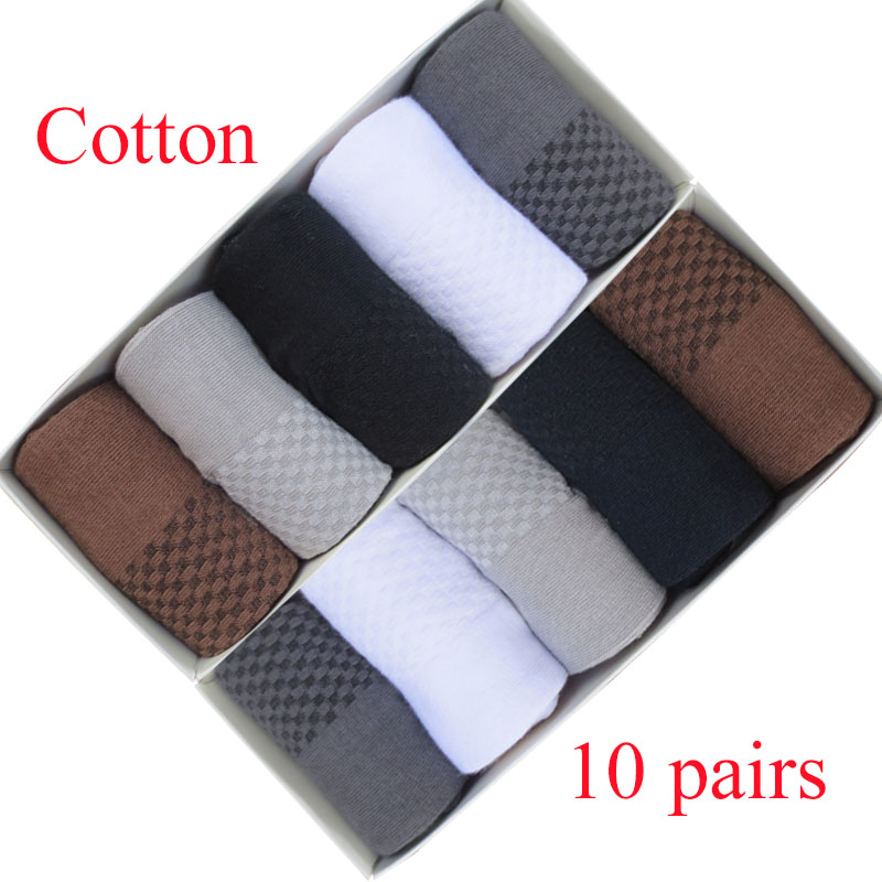 

10 pairs Plus size Autumn and winter business affairs cotton mens sos Sweat-absorbent breathable deodorant youth sos, Dark grey