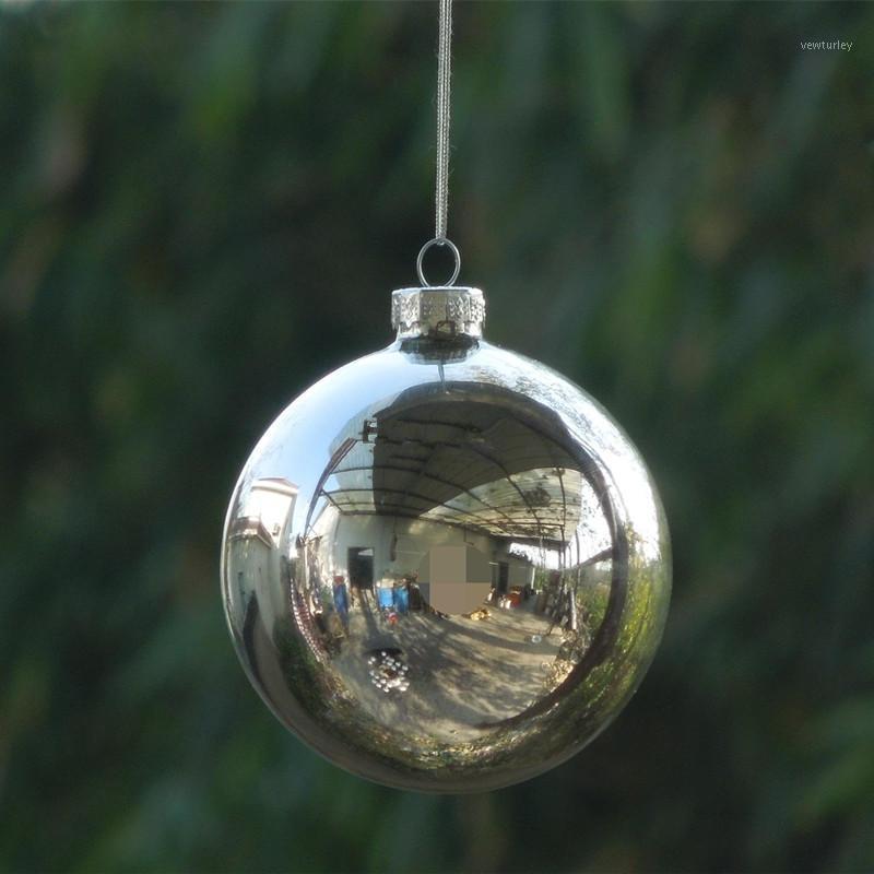 

Party Decoration 30pcs/pack Diameter=6cm Small Size Electroplating Silver Christmas Day Glass Ball Handmade Globe Pendant Home