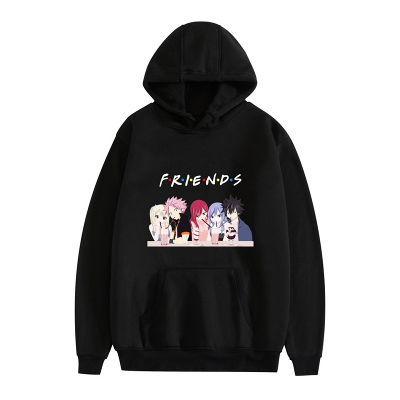 

2020 new friends my hero college Pullover print casual Hoodie, Black a