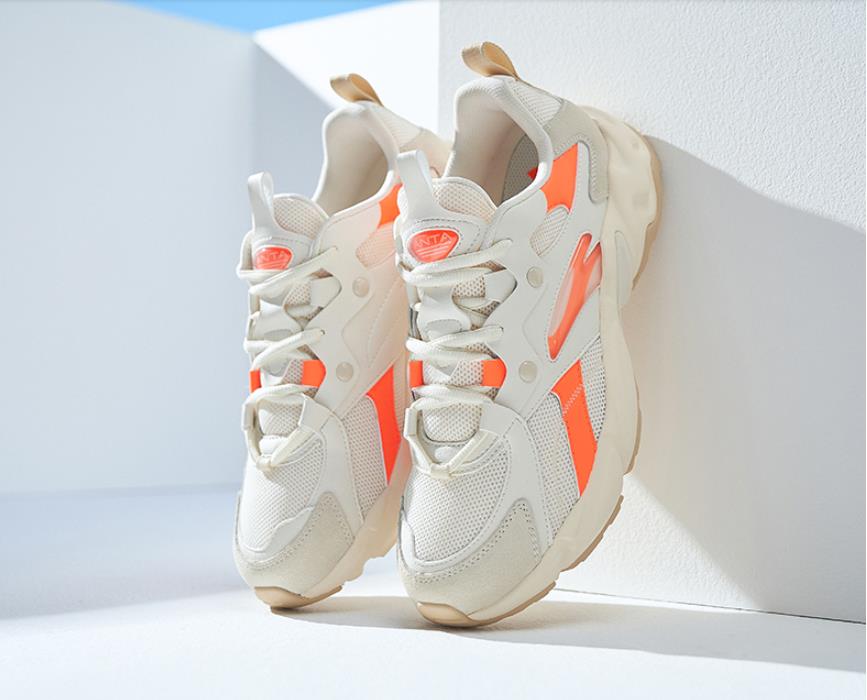 

anta mens shoes running spring sneakers and summer 2021 new casual basketball trend retro fashion sports outdoor plus, Grey