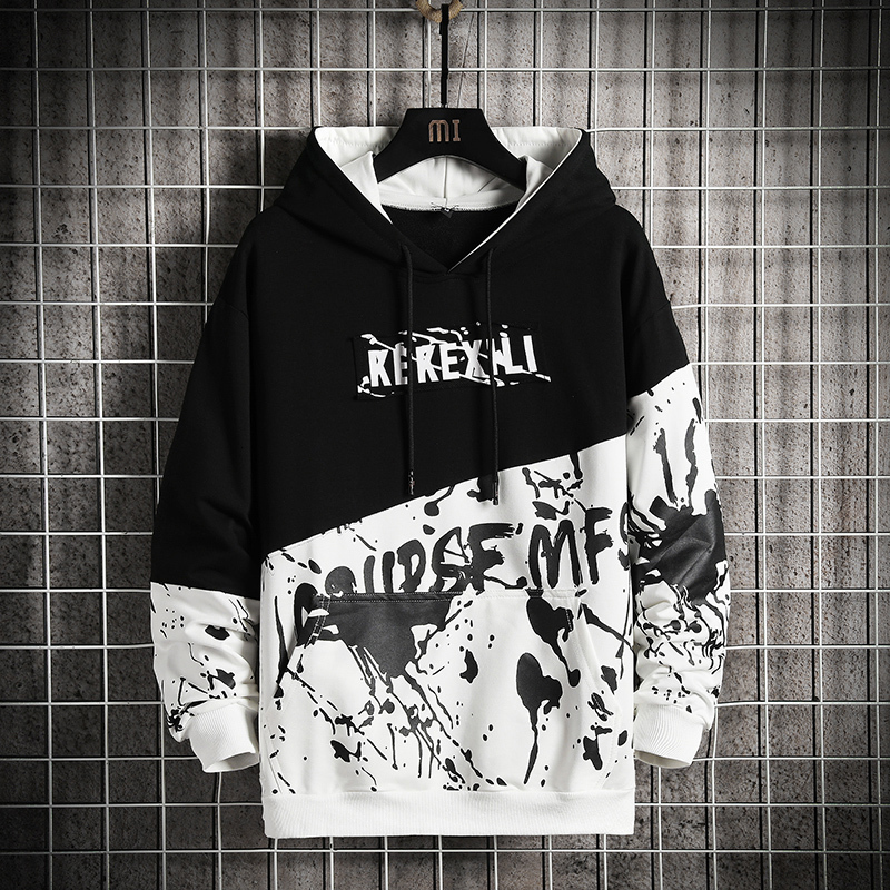 

2021 New Hoodies Streetwear Hip Hop Hoodie Printed Block of Male Fashion Sweaters 6m6b, Blue