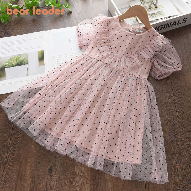 

Bear Leader Girls Knitted Dress Fashion Princess Mesh Dresses Children Autumn Unicorn Clothing Baby Cute Vestidos 2 7Years 210708, Ah4465pink