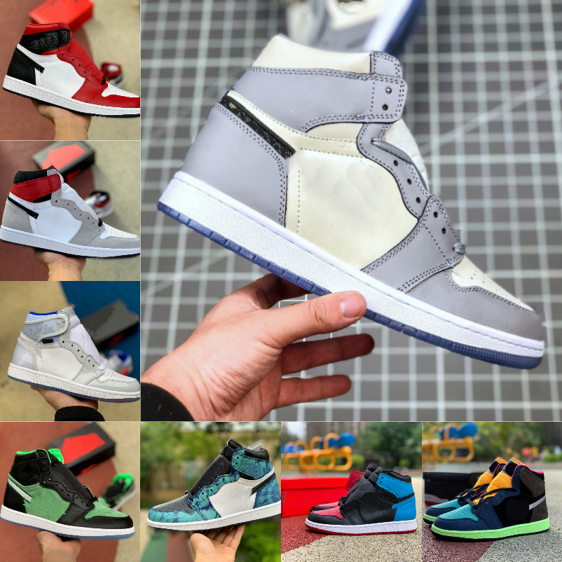 

2021 New 1 1s Basketball Shoes Men Women Satin Snake DARK MOCHA Tie-Dye Zoom Pine Green UNC To Chicago OG Bio Hack Japan GREEN Designer F64, L101