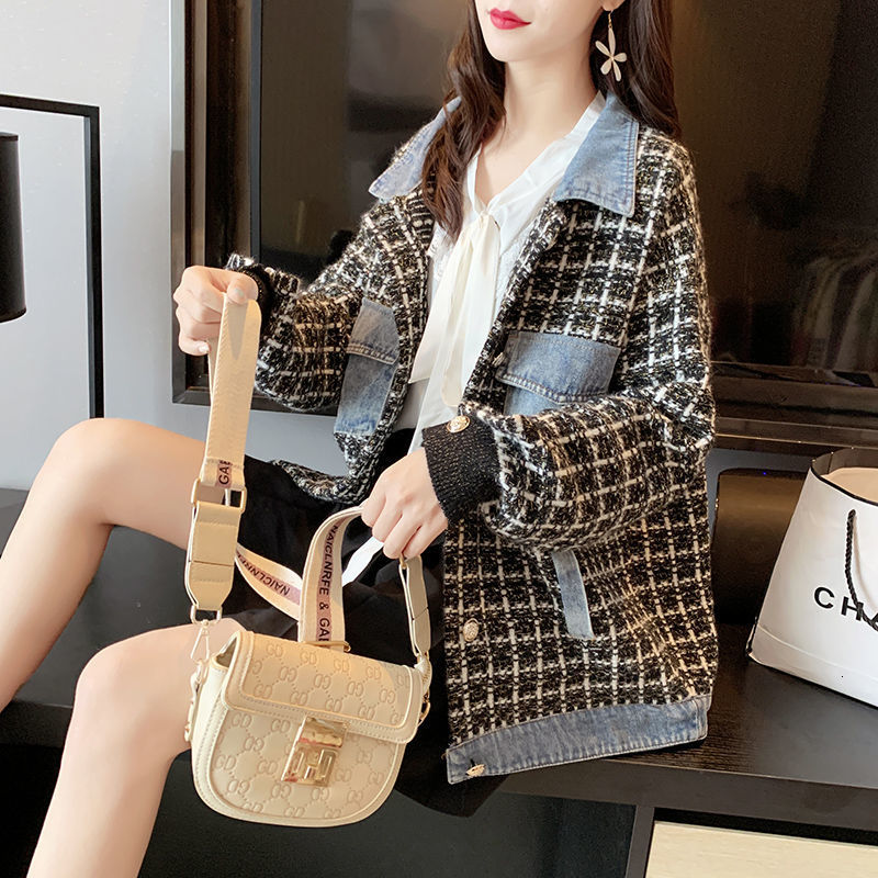 

women's jackets autumn elegant female nightgown long sleeve down collar cardigan lady casual cuts p638 ip9l, Black;brown