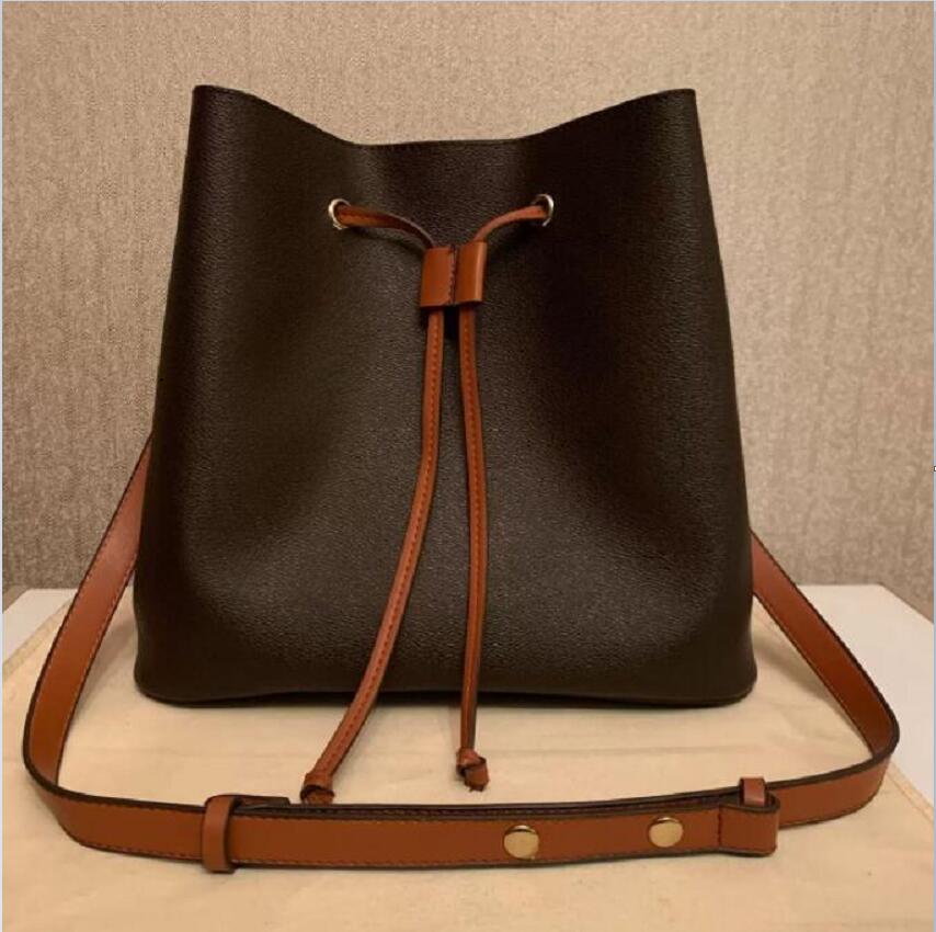 

Designers NEONOE Crossbody Bag Bucket Handbags Purses Drawstring Women Tote Brand Letter Genuine Leather Bags, 8 old flower red