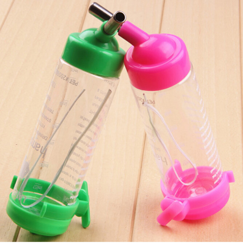 

1PCS Plastic Hamster Bowl Auto Drinking Head Pipe Fountains Water Feeder Water Bottle Holder Dispenser Hanging Pet Cat Dog 80ML