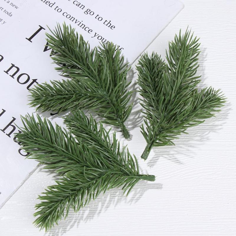 

Christmas Decorations Favors Wreaths Ornament Decor Fake Cypress Leaf Pine Needles Branch Artificial Plants Xmas Tree Decoration