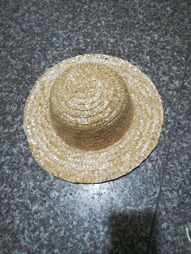 

Handmade creative thinking straw hat children's graffiti DIY 30cm, Yellow