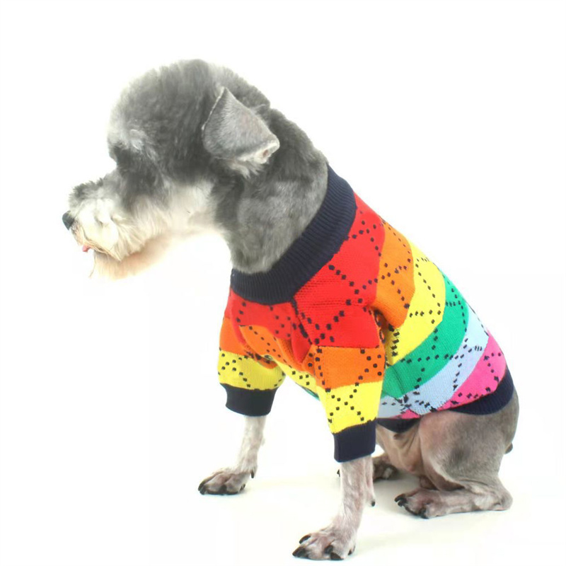 

High Quality Pet Coat Designer Dog Clothes Cute Puppy Sweaters ClassicLetter Luxury Dogs Clothing Pets Fashion Winter Knitting Dog Apparel, Multi