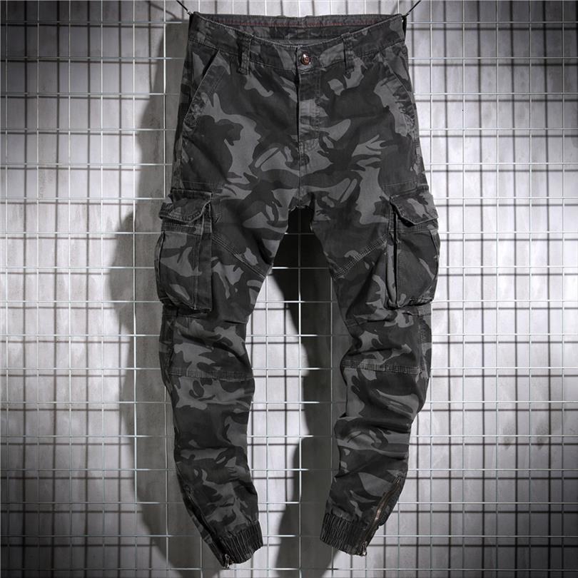 

cargo cotton camouflage women pant jogger straight trousers military camo male army autumn 40, Black