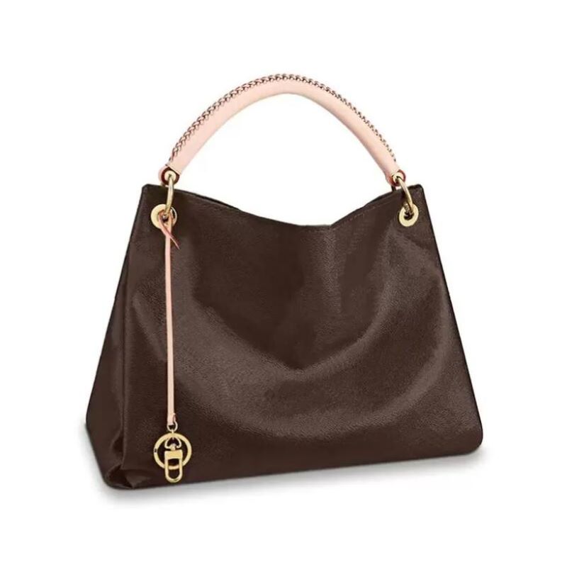 

2022 Fashion Newest Style PU leather Plaid Printed handbags women famous brands designers tote shoulder bags, Brown flower