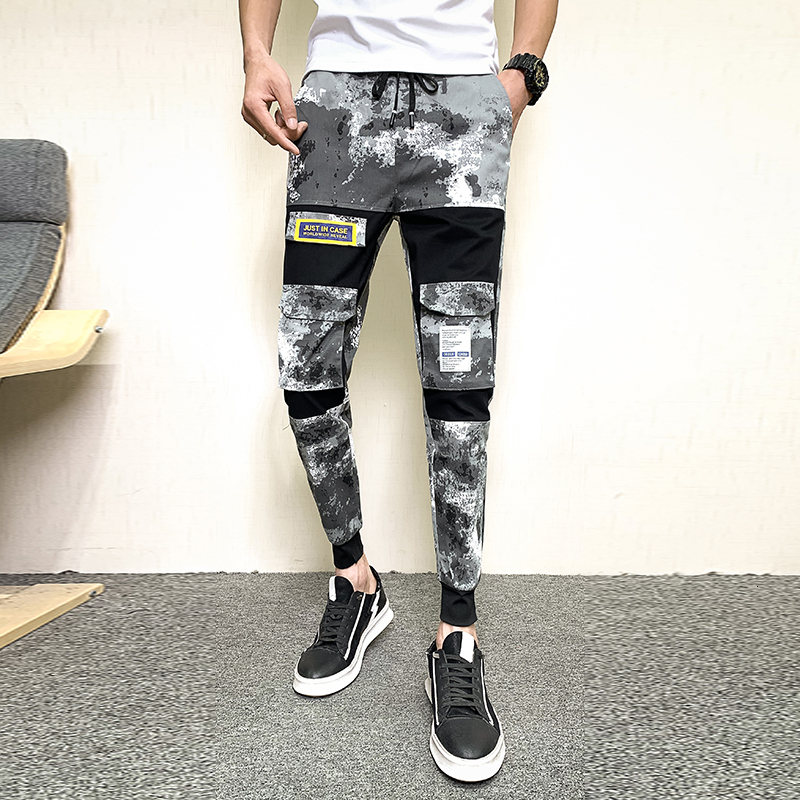 

2021 New Hot Selling Summer Camouflage Print Thin Ankle Length Casual Fitting Hare Front Pocket Pants of Corridors 34-27 6cku, As the photo show