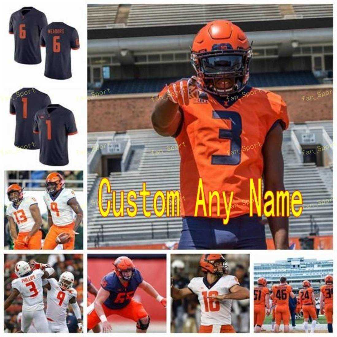 

NCAA College Jerseys Illinois Fighting Illini 1 Bush Isaiah Williams Justice 10 Sidney 11 Jeff George 12 Matt Robinson Custom Football, Black